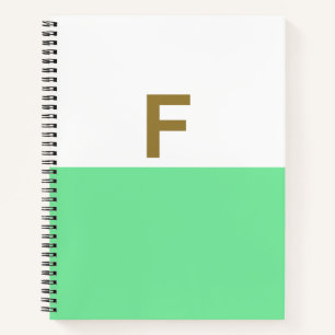 F Gold Initial Notebook