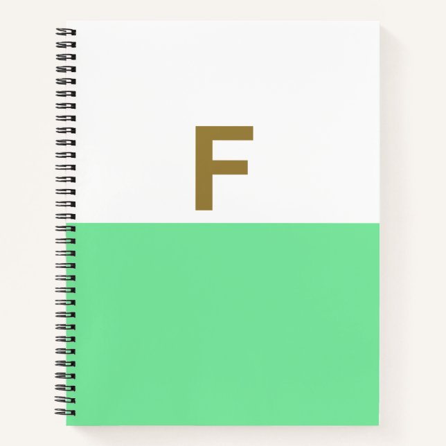 F Gold Initial Notebook (Front)