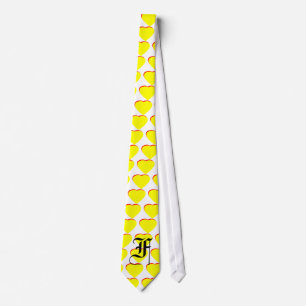 "F" Heart Yellow Red Wedding Invitation The MUSEUM Tie