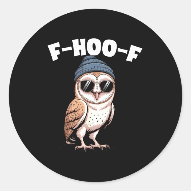F-hoo-f Funny Bird Meme Graphic  Classic Round Sticker (Front)