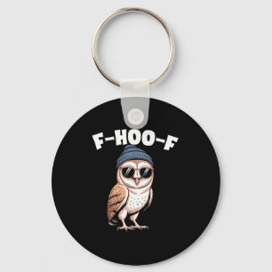 F-hoo-f Funny Bird Meme Graphic Key Ring