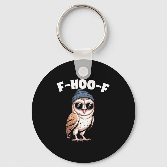 F-hoo-f Funny Bird Meme Graphic  Key Ring (Front)