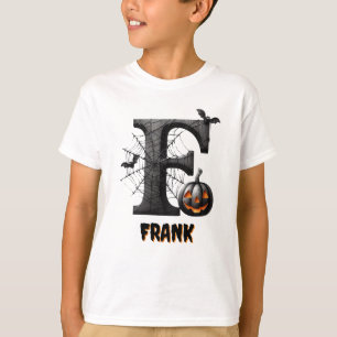 F Initial Trick or Treat Cute Halloween T-Shirt