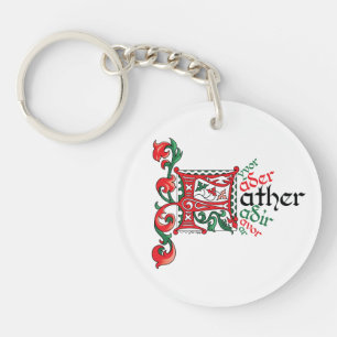 F is for Father Keychain