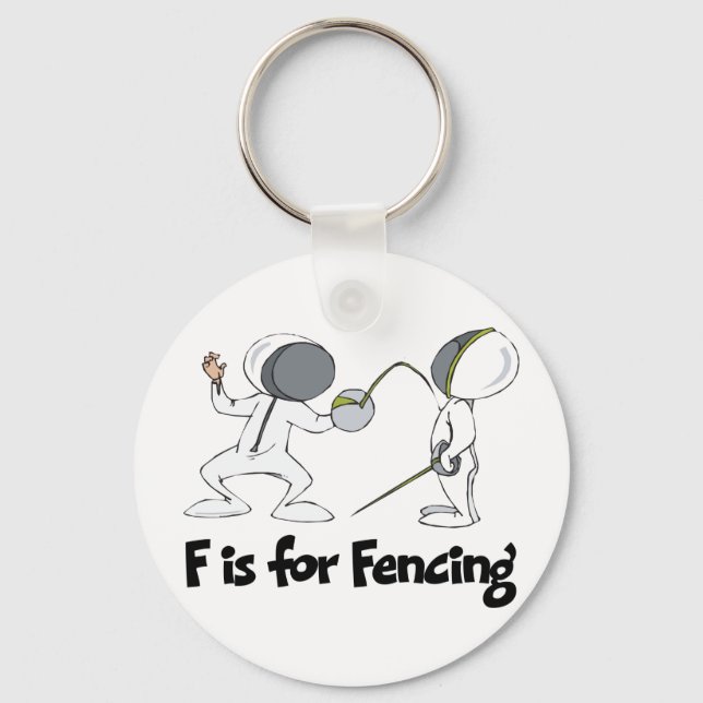 F is for Fencing Key Ring (Front)