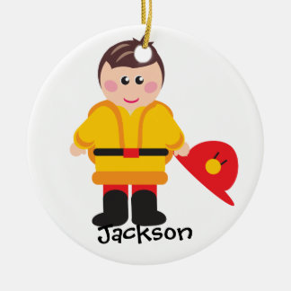 F is for Fireman Personalised Ornament