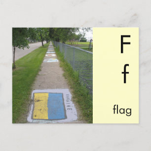 F is for Flag Postcard