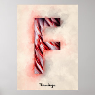 F is For Flamingo Poster