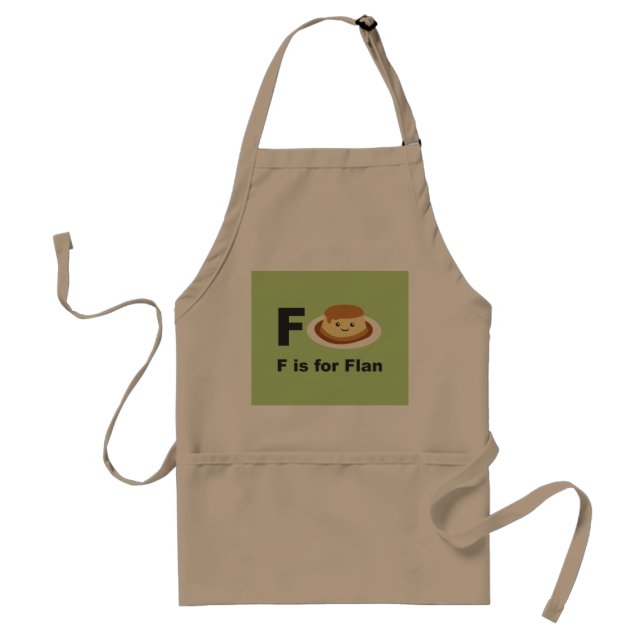 F is for Flan Standard Apron (Front)