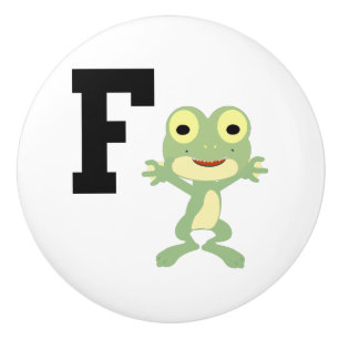 F is for Frogman Ceramic Knob