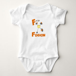 F is for Fusion Cute Physics & Science Design Baby Bodysuit