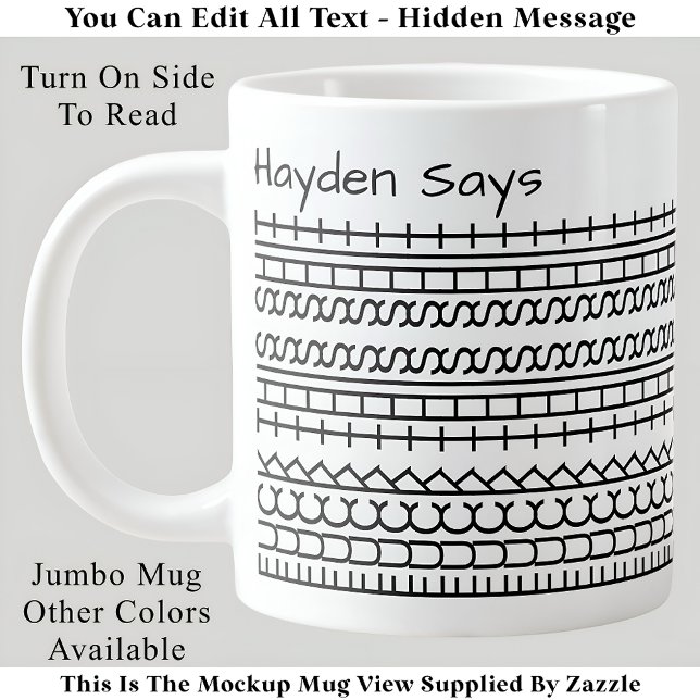 F**k This Shit-Hidden Message 144BW Funny Office Large Coffee Mug (Creator Uploaded)