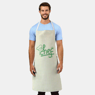 F&L Chef in Gingham All-Over Print Apron