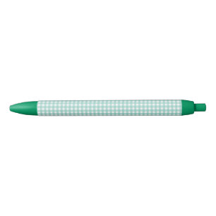 F & L Green Gingham Black Ink Pen