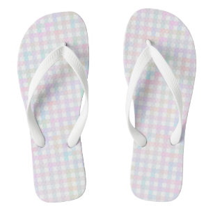 F & L Multicolor Gingham Thongs