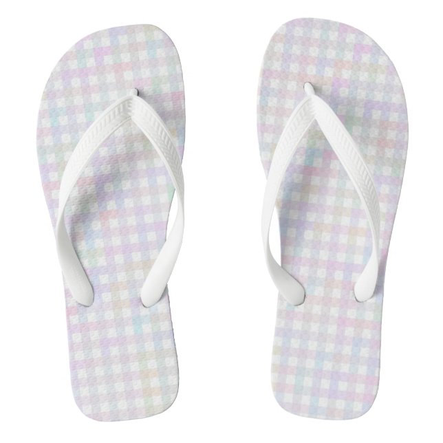 F & L Multicolor Gingham Thongs (Footbed)