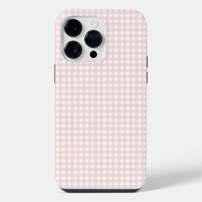F & L Peach Gingham iPhone Case (Back)