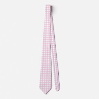 F & L Pink Gingham Tie