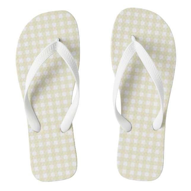 F & L Yellow Gingham Thongs (Footbed)