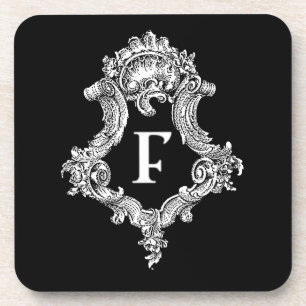 F Monogram Initial Coaster