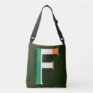 F Monogram overlaid on Irish Flag cbbcnt Crossbody Bag