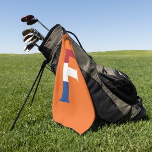 F Monogram overlaid on NLD Flag on or gtt Golf Towel