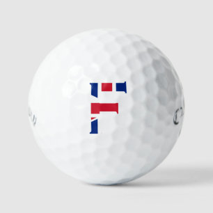F Monogram overlaid on Union Jack Flag css gbcnt Golf Balls