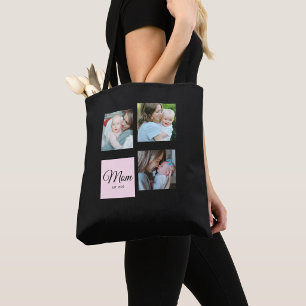 F**Mum Established Script Black 3 Photo Gift Tote Bag
