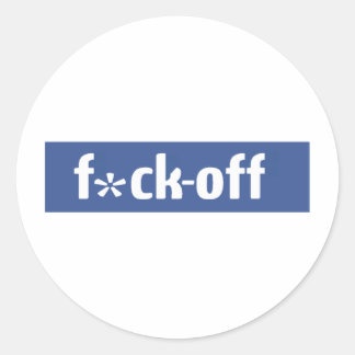 F-Off Classic Round Sticker