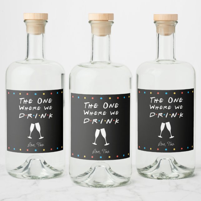 F.R.I.E.N.D.S Inspired Wine Label (Bottles)