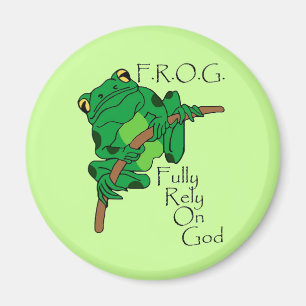 F.R.O.G. Fully Rely On God #1 Magnet