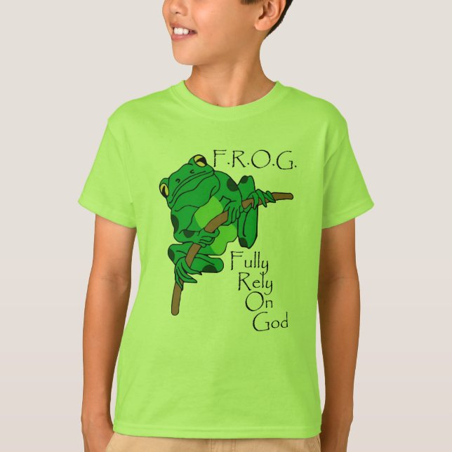 F.R.O.G. Fully Rely On God #1 T-Shirt (Front)
