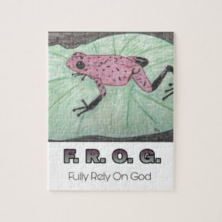 F.R.O.G.- Fully Rely On God Jigsaw Puzzle