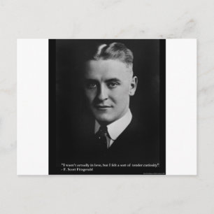 F Scott Fitzgerald Tender Curiosity Gifts & Tees Postcard