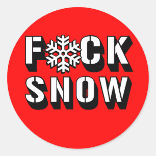 F SNOW CLASSIC ROUND STICKER