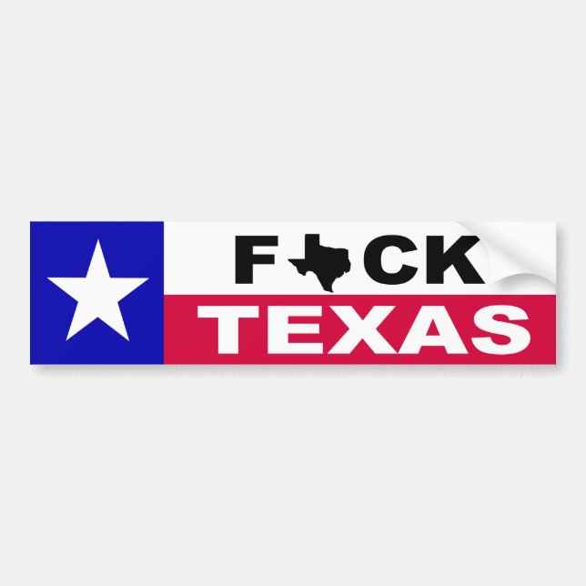 F TEXAS BUMPER STICKER (Front)