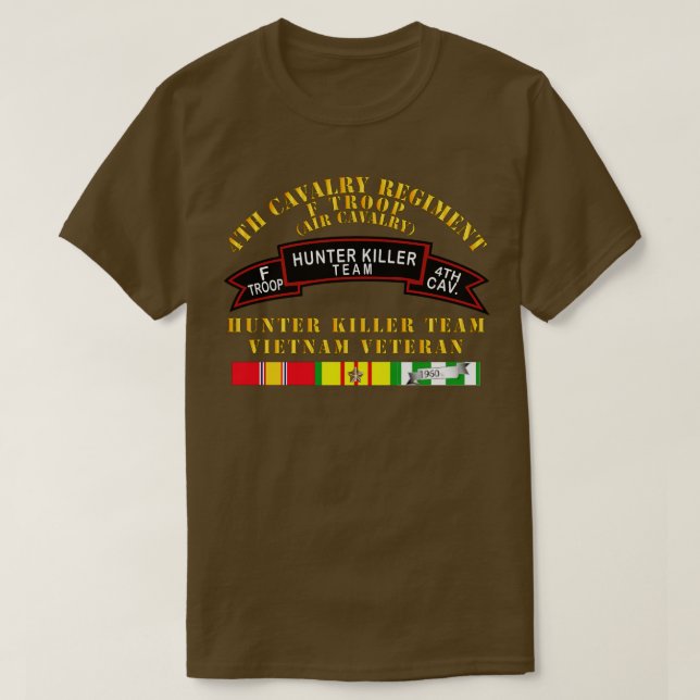 F Troop 4th Cav Hunter Killer w SVC T-Shirt (Design Front)
