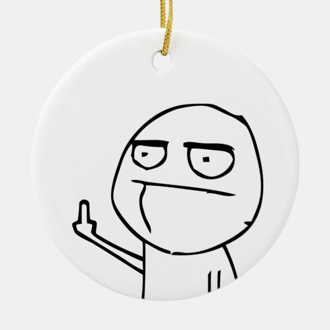 F U Dude Ceramic Tree Decoration (Front)