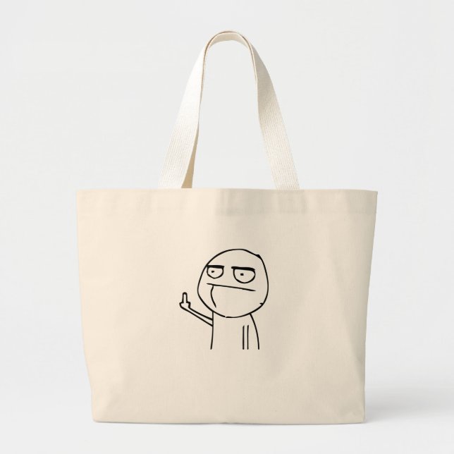 F U Dude Large Tote Bag (Front)