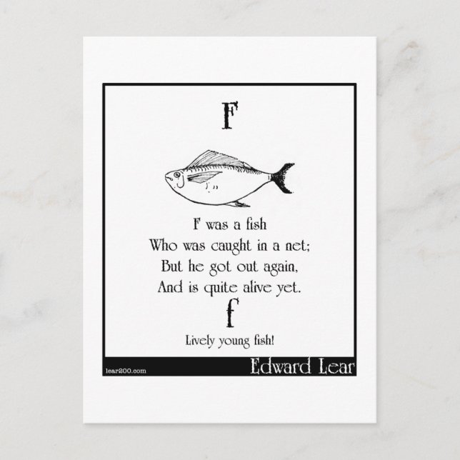 F was a fish postcard (Front)