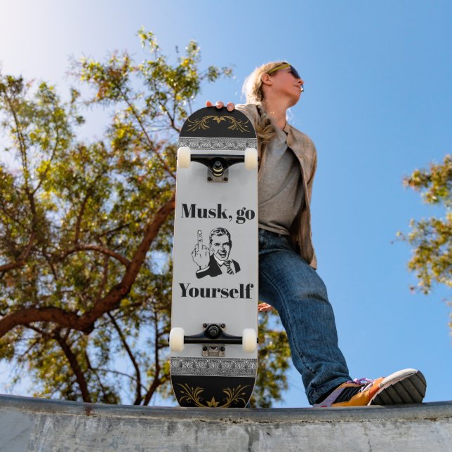 F You Musk Trucker Hat Skateboard (Outdoor 1)