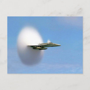 FA-18 Hornet Breaking Sound Barrier Postcard