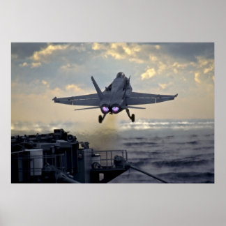 FA-18 take off from USS Stennis Poster