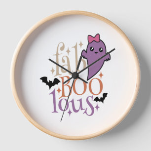 Fa BOO Lous Fa BOO Lous Halloween Ghost Clock