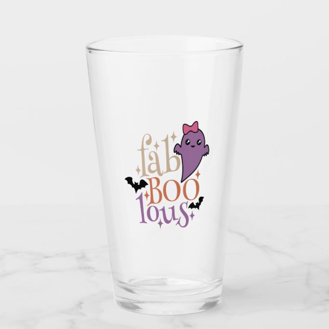 Fa BOO Lous Fa BOO Lous Halloween Ghost Glass (Front)
