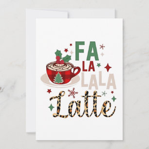 Fa Fa La La Latte Funny Christmas Santa Xmas  Announcement