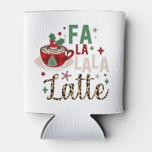 Fa Fa La La Latte Funny Christmas Santa Xmas Can Cooler
