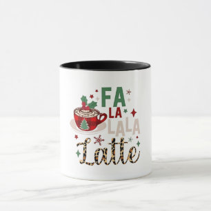 Fa Fa La La Latte Funny Christmas Santa Xmas Mug