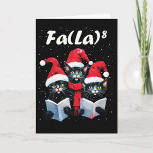 Fa La 8 Cats Singing Christmas Carols Cat Lover  Card