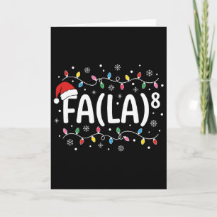 Fa La 8 Funny Christmas Carol Santa Math Teacher S Card
